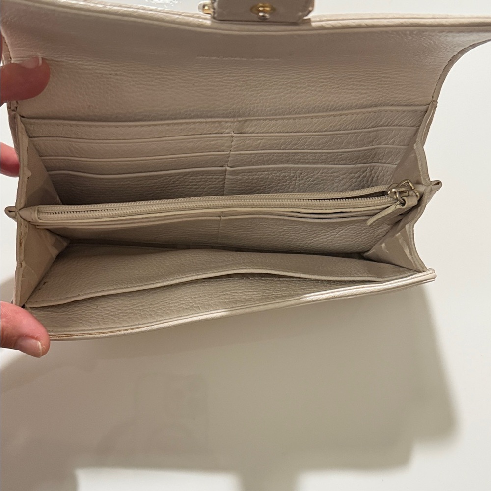 Michael Kors Beige Leather Wallet with Buckle - Picture 12 of 16